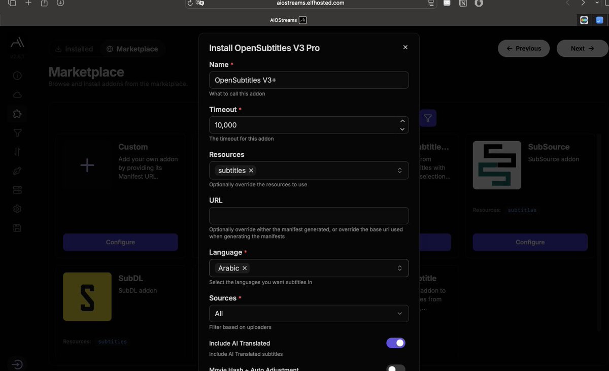 Subtitles Setup 2
