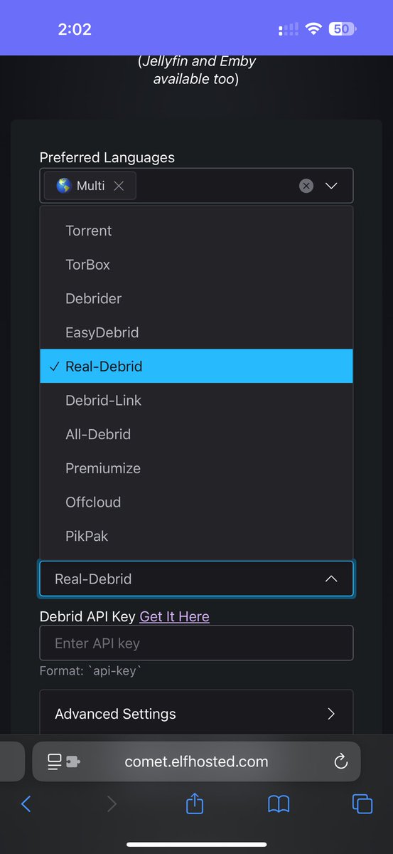 Debrid Config 1