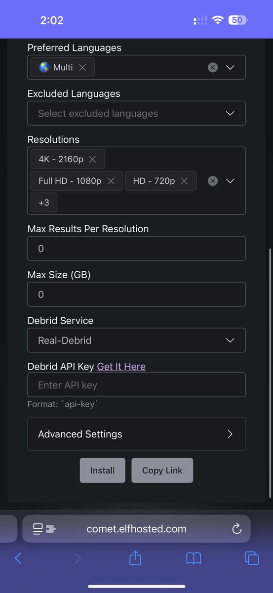 Debrid Config 2