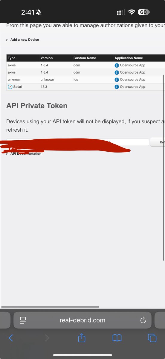 API Token